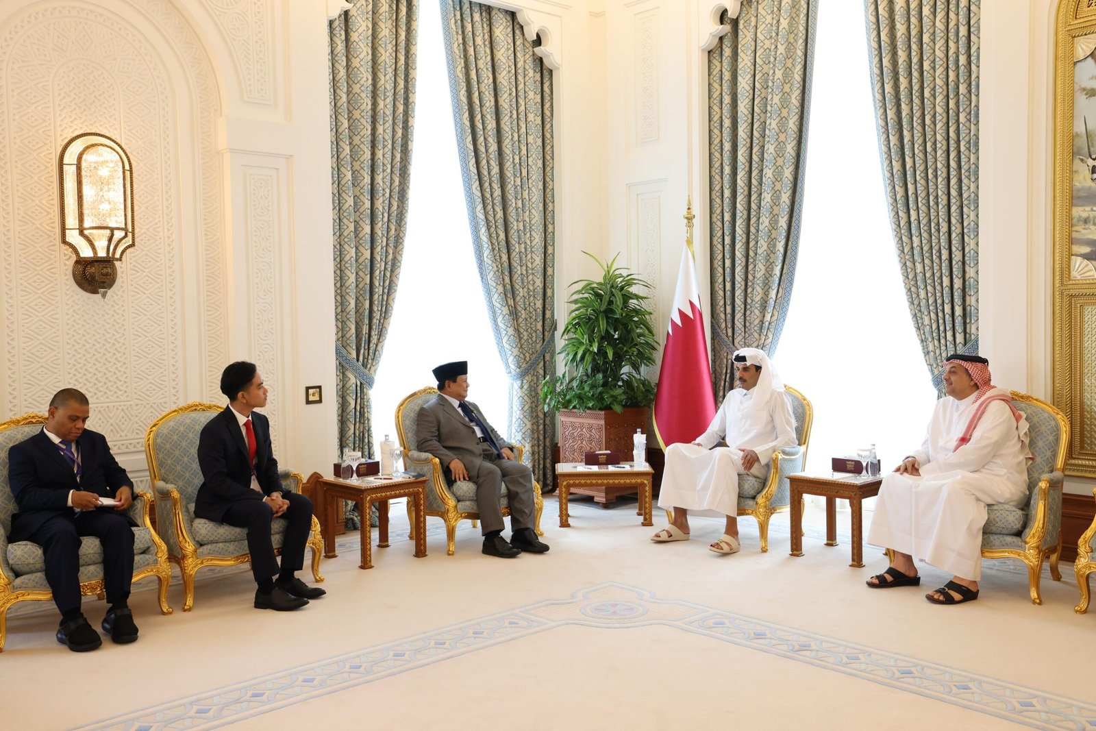 Menhan Prabowo Temui PM Qatar Sheikh Mohammed bin Abdulrahman bin Jassim Al-Thani