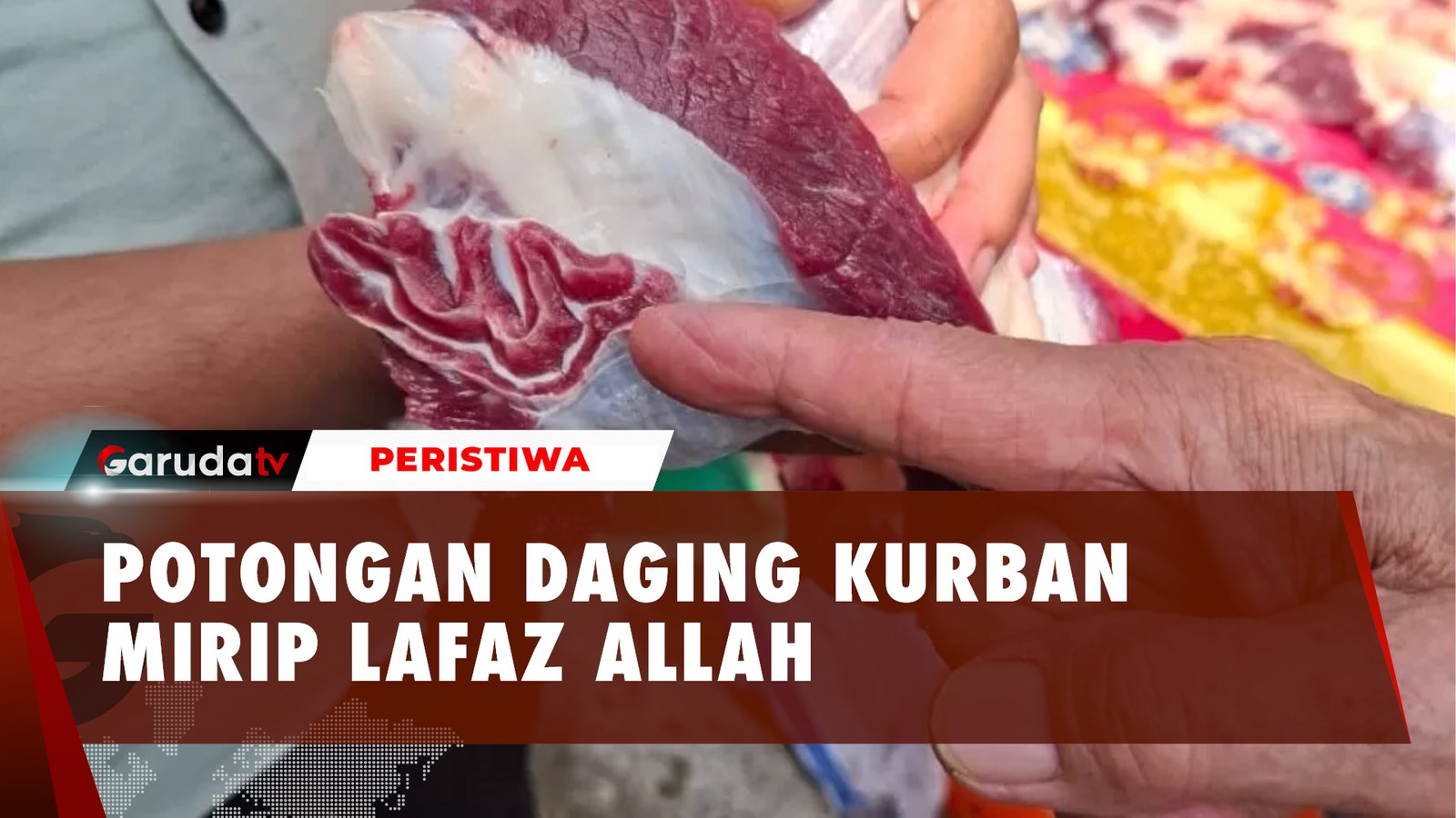 Viral! Ada Lafaz Allah Dipotongan Daging Kurban di Palembang