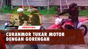 Bikin Geleng-Geleng Kepala, Pencuri Tukar Motor dengan Gorengan di Depok