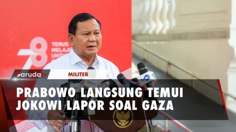 Mendarat Di Tanah Air, Menhan Prabowo Langsung Temui Presiden Jokowi Lapor Soal Gaza