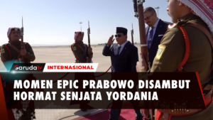 Momen Menhan Prabowo Disambut Jajaran Kehormatan Yordania