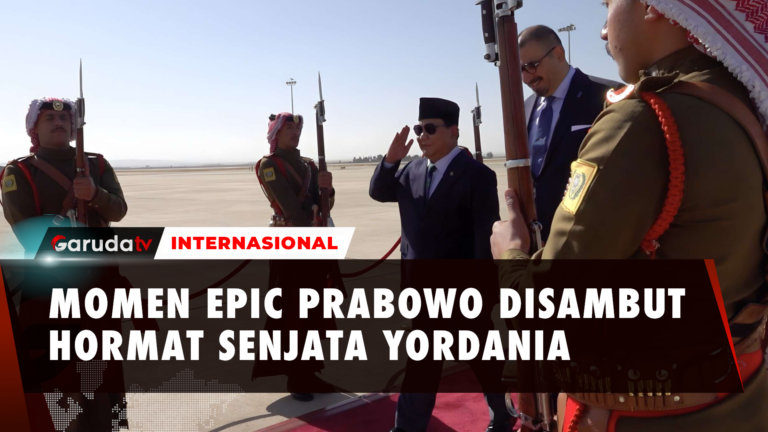 Momen Menhan Prabowo Disambut Jajaran Kehormatan Yordania