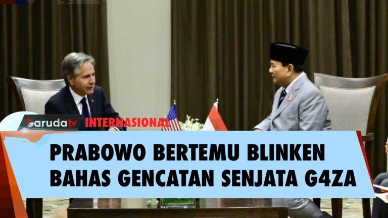 Menhan Prabowo Melakukan Pertemuan Bilateral dengan Menlu AS, Bahas G4Za