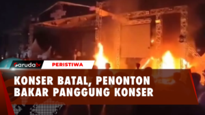 Viral! Penonton Kecewa Konser Batal, Panggung Konser di Tangerang Berkobar!