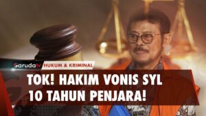 TOK! HAKIM VONIS SYL 10 TAHUN PENJARA!