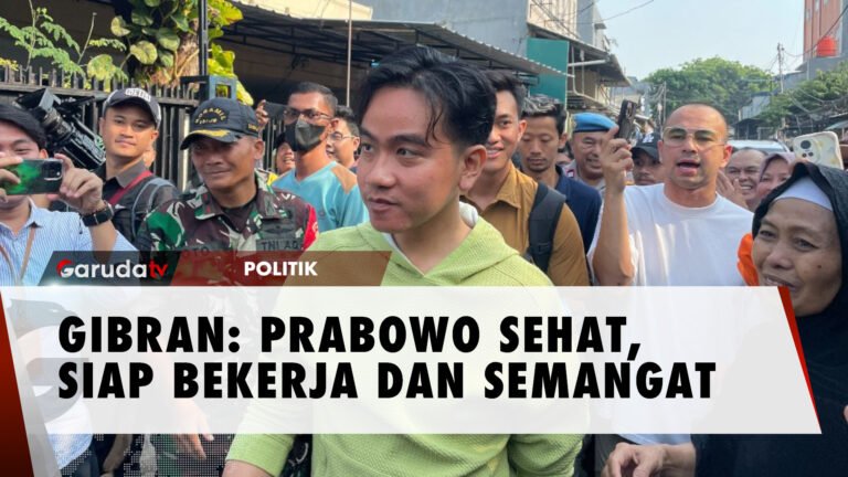 Ungkap Kondisi Prabowo Pasca Operasi, Gibran- Sehat, Siap Bekerja dan Semangat