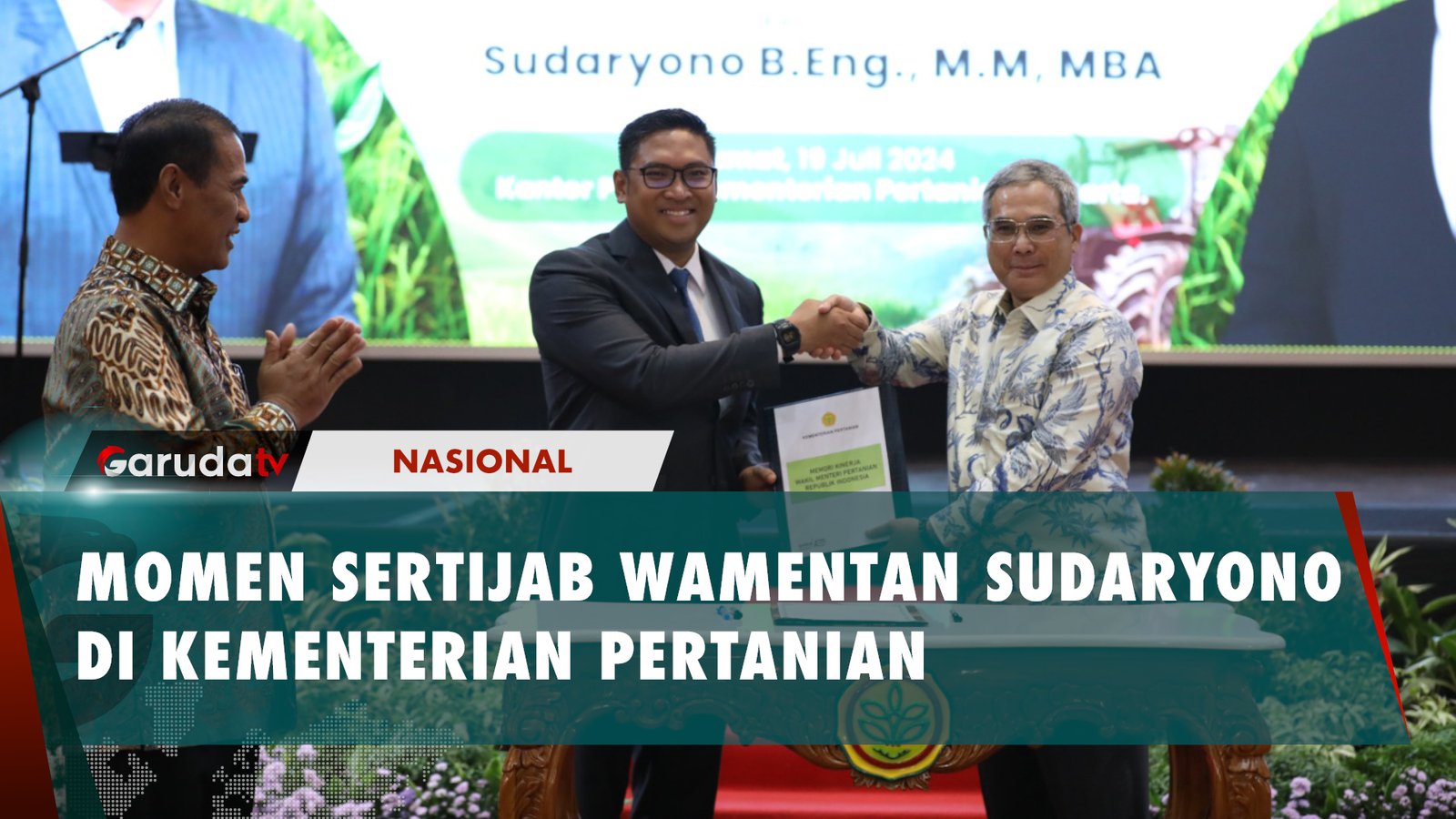 MOMEN SERTIJAB WAMENTAN SUDARYONO DI KEMENTERIAN PERTANIAN