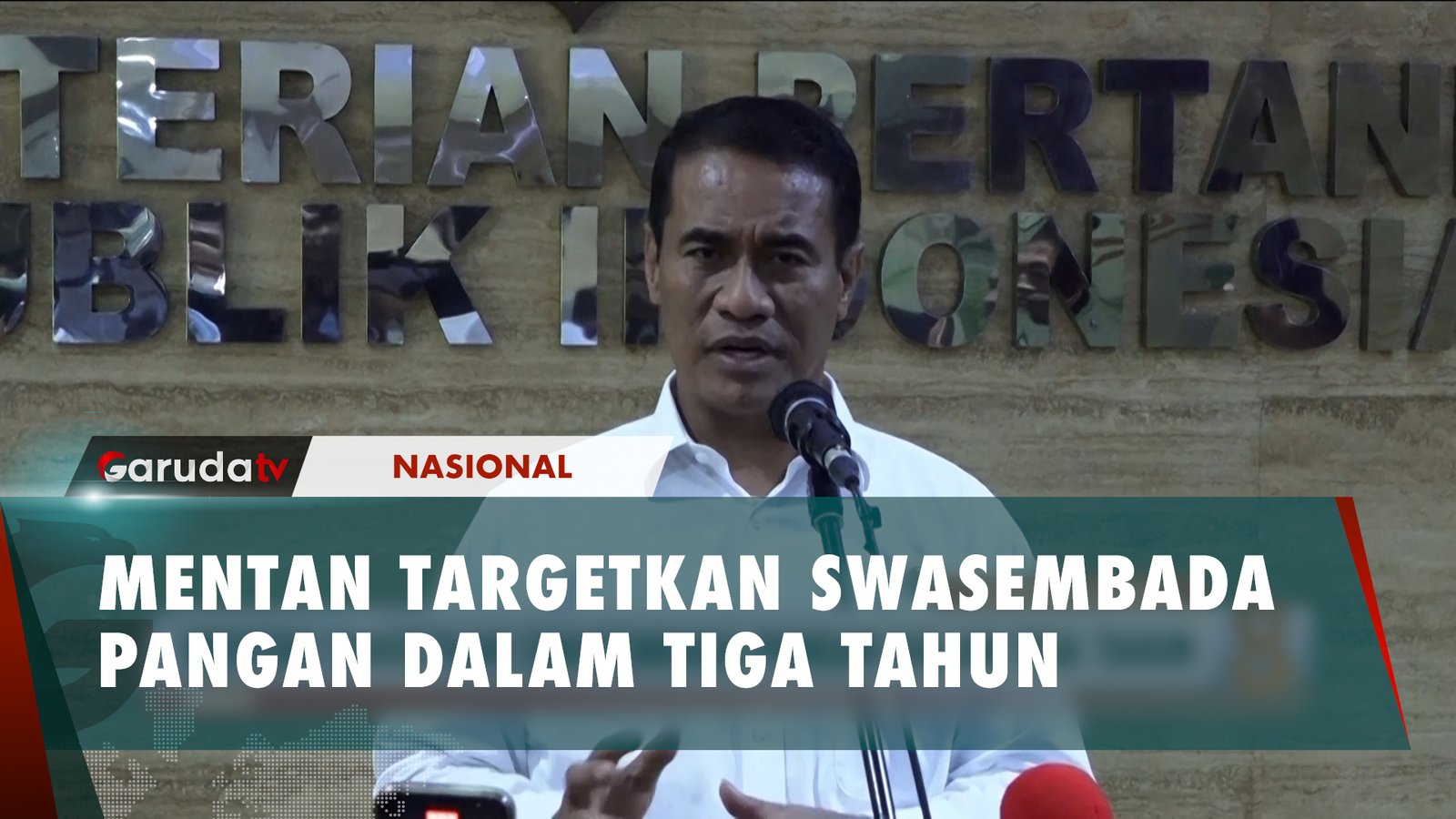 Mentan Targetkan Indonesia Capai Swasembada Pangan dalam 3 Tahun