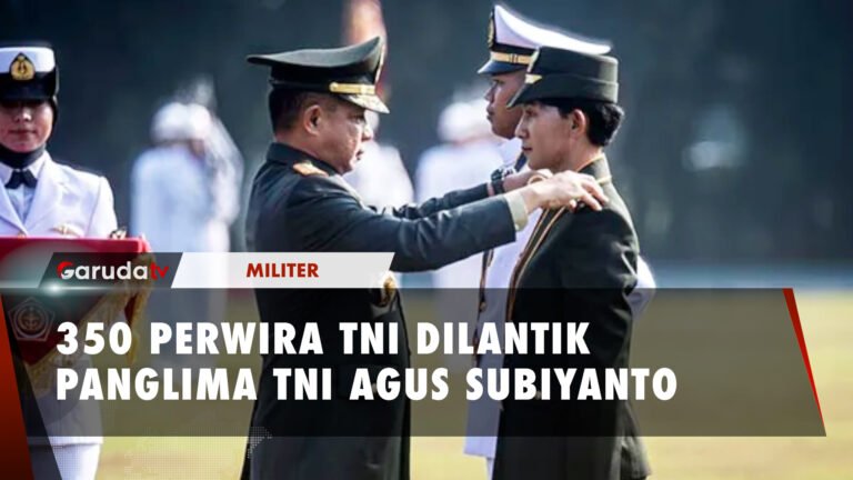 Panglima TNI Agus Subiyanto Lantik 350 Perwira Prajurit Karier TNI