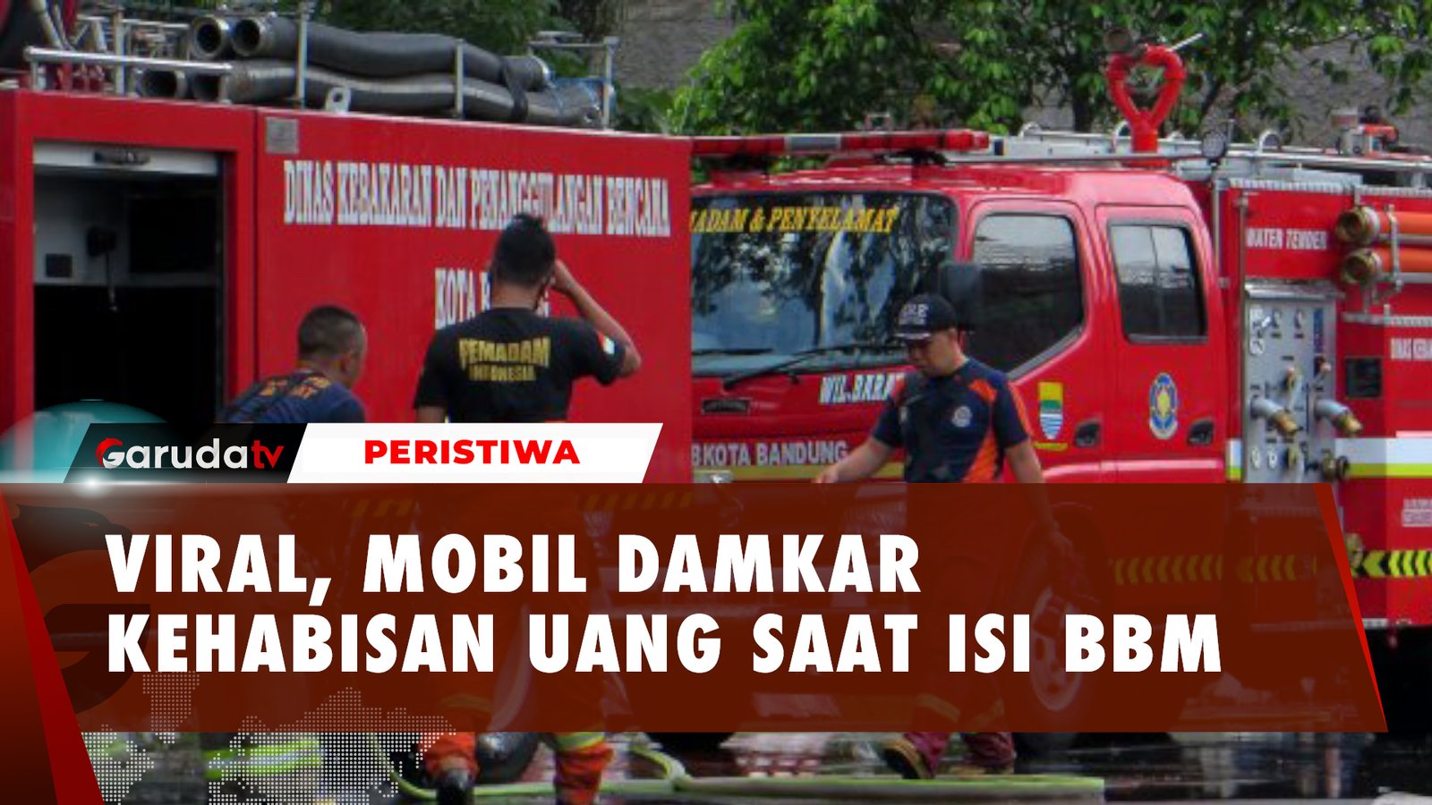 Mobil Pemadam Kebakaran Kehabisan Uang Saat Isi BBM