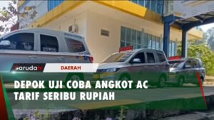 DEPOK UJI COBA ANGKOT AC TARIF SERIBU RUPIAH