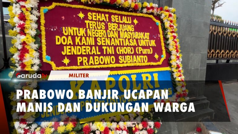 Karangan Bunga Dukungan Untuk Prabowo Pasca Operasi