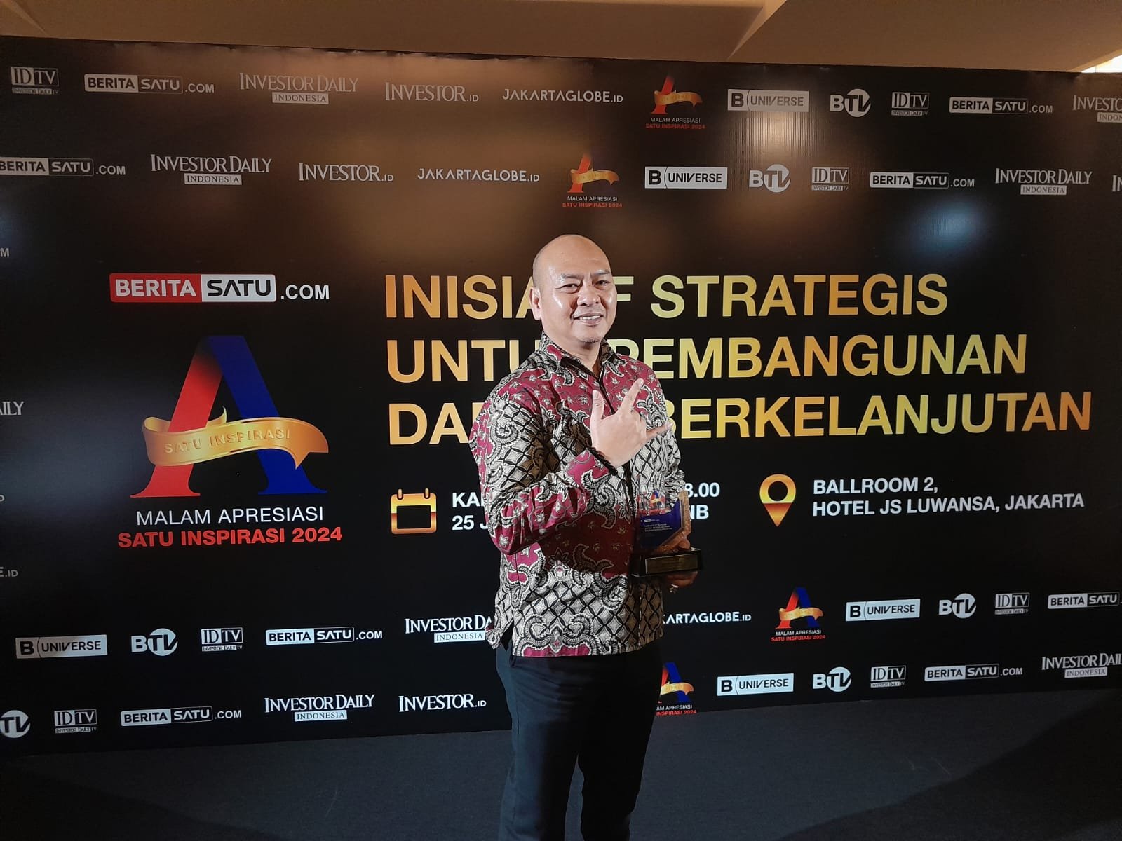 Nikson Nababan Terima Penghargaan Prestisius di Malam Apresiasi Satu Inspirasi 2024