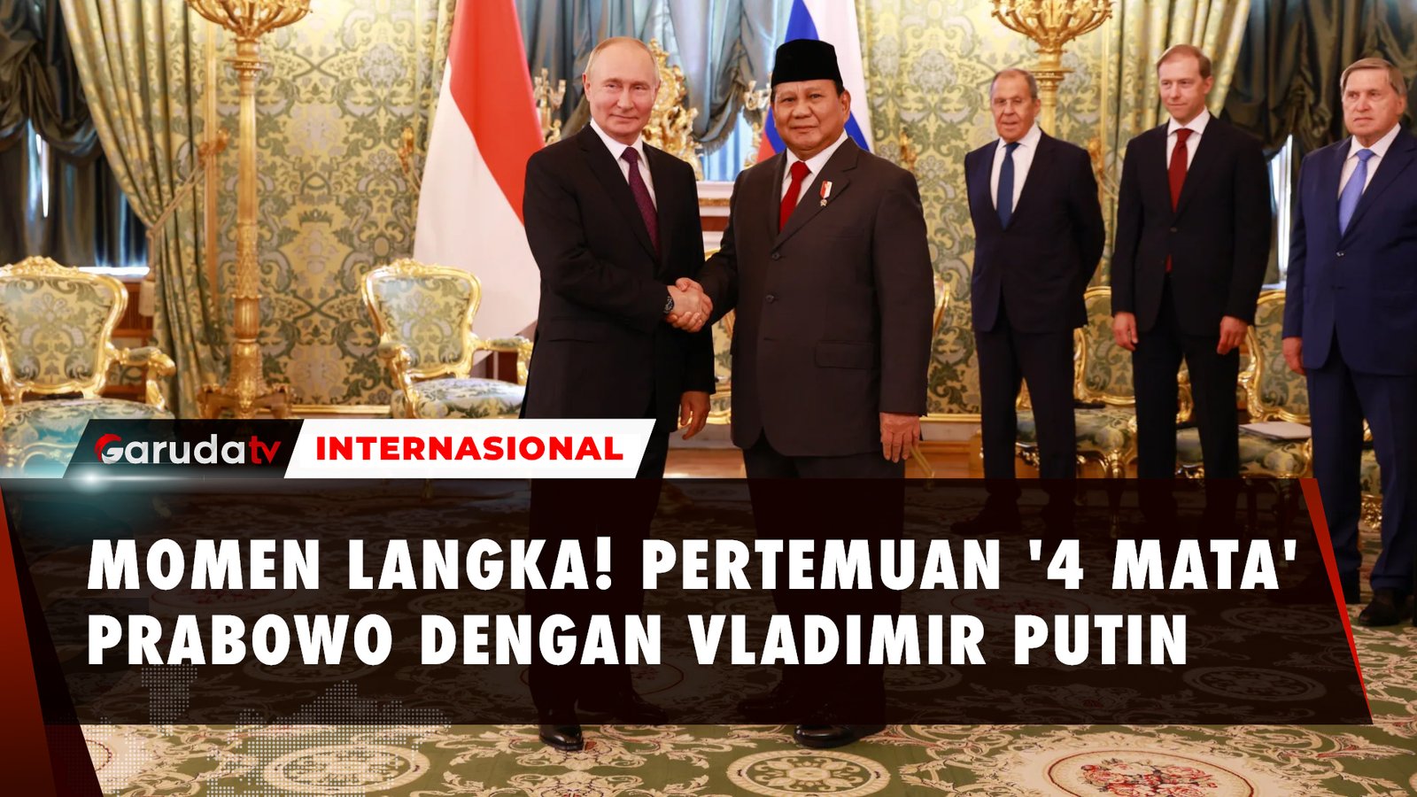 Pertemuan '4 Mata' Antara Prabowo dan Vladimir Putin di Kremlin