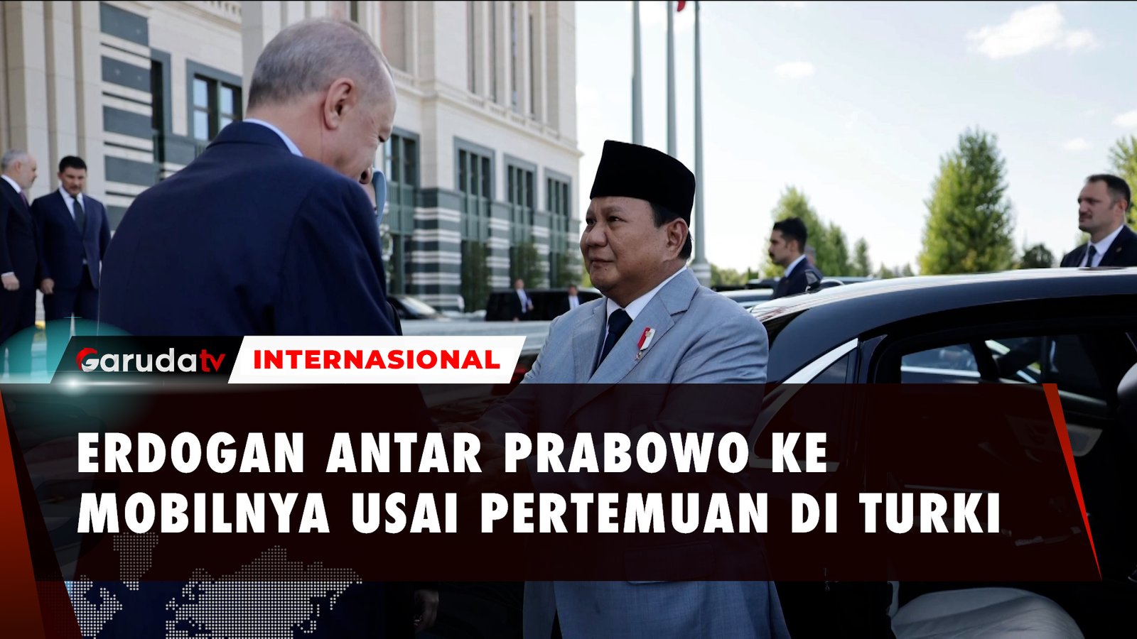 Momen Keakraban Erdogan Antar Prabowo ke Mobilnya Usai Pertemuan