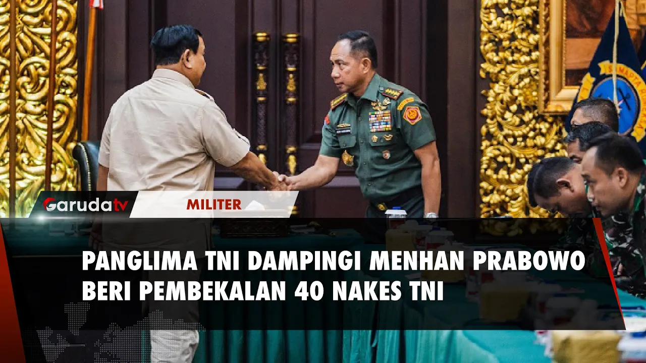 Panglima TNI Dampingi Menhan Prabowo Beri Pembekalan Nakes yang Terbang ke G4za