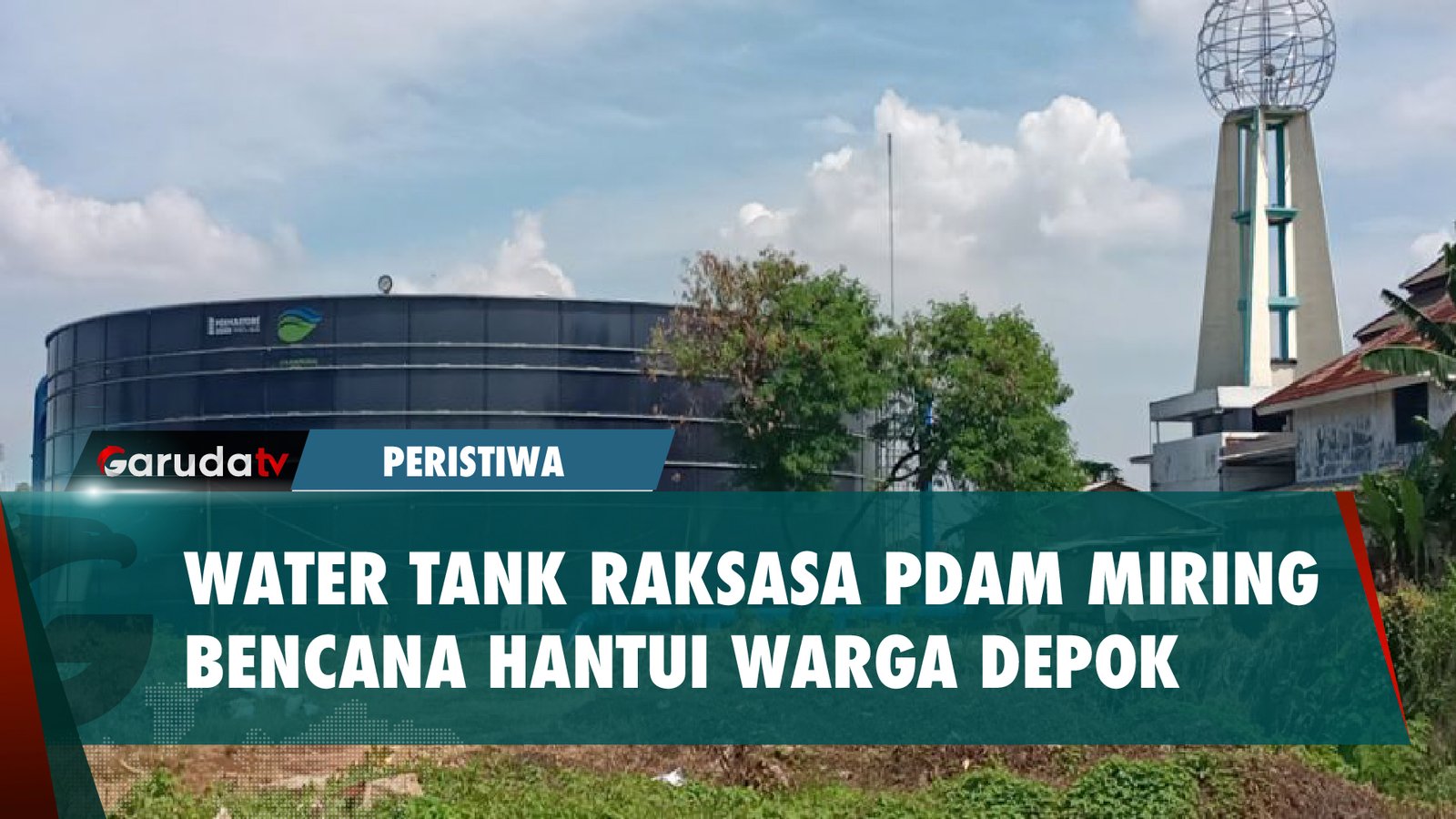 Water Tank Raksasa Miring! Bencana Hantui Warga Depok...