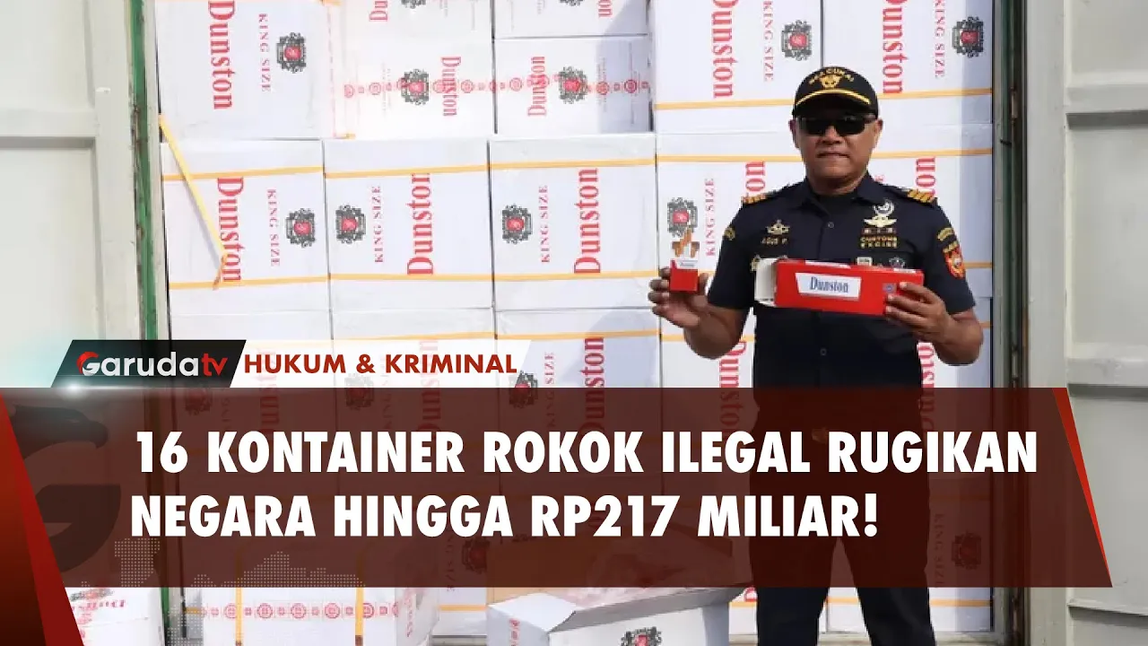 Penyelundupan 16 Kontainer Rokok Senilai Rp217 Miliar Berhasil Digagalkan