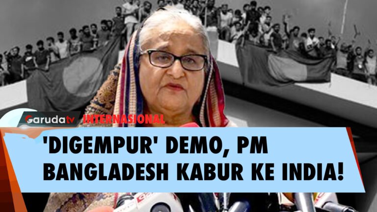 PM Bangladesh Kabur ke India Usai Digempur Demo Dahsyat