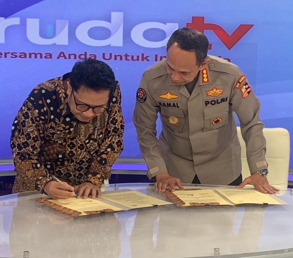 Perkuat Hubungan, Garuda TV Resmi Berkolaborasi dengan Divisi Humas Polri