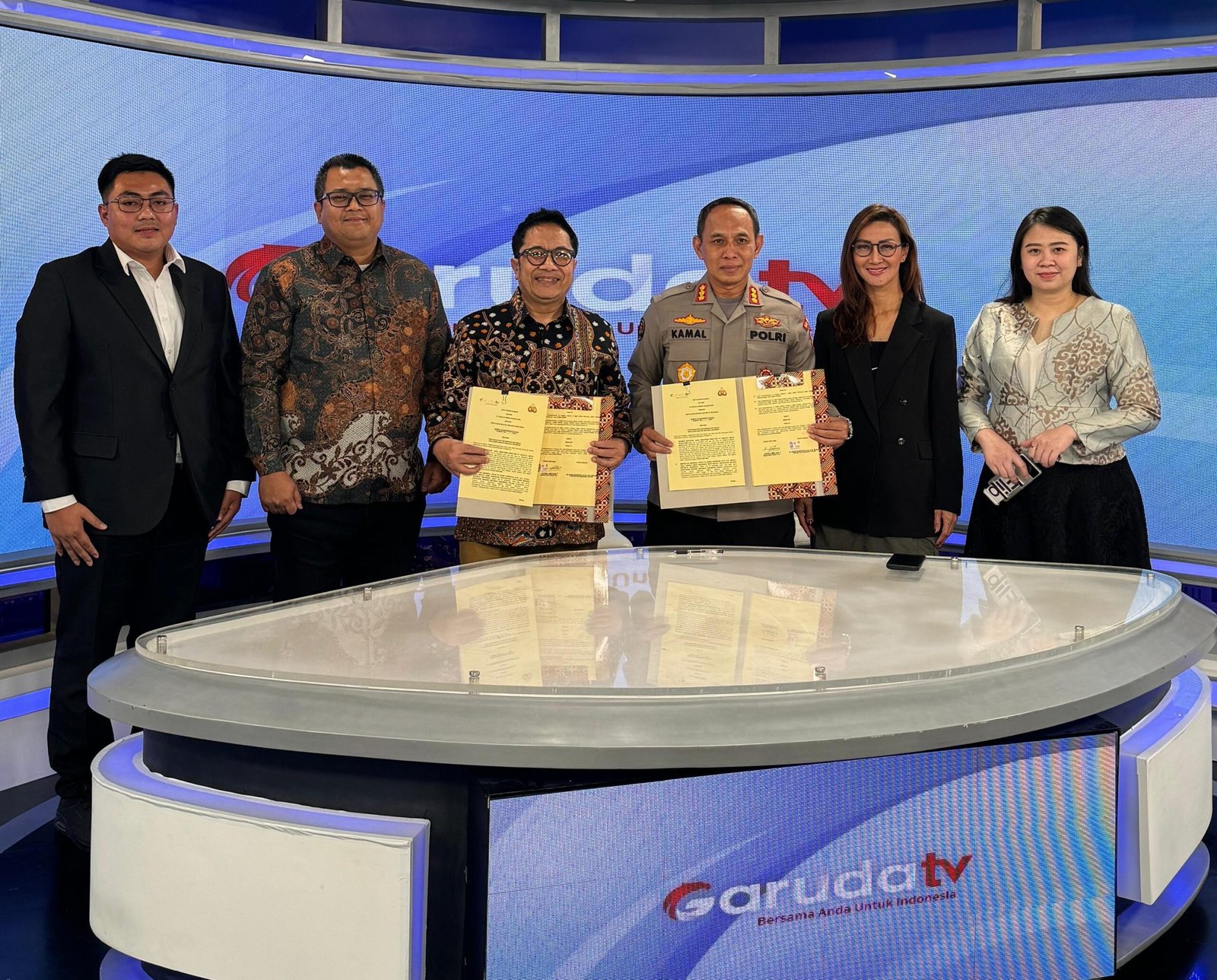 Perkuat Hubungan, Garuda TV Resmi Berkolaborasi dengan Divisi Humas Polri