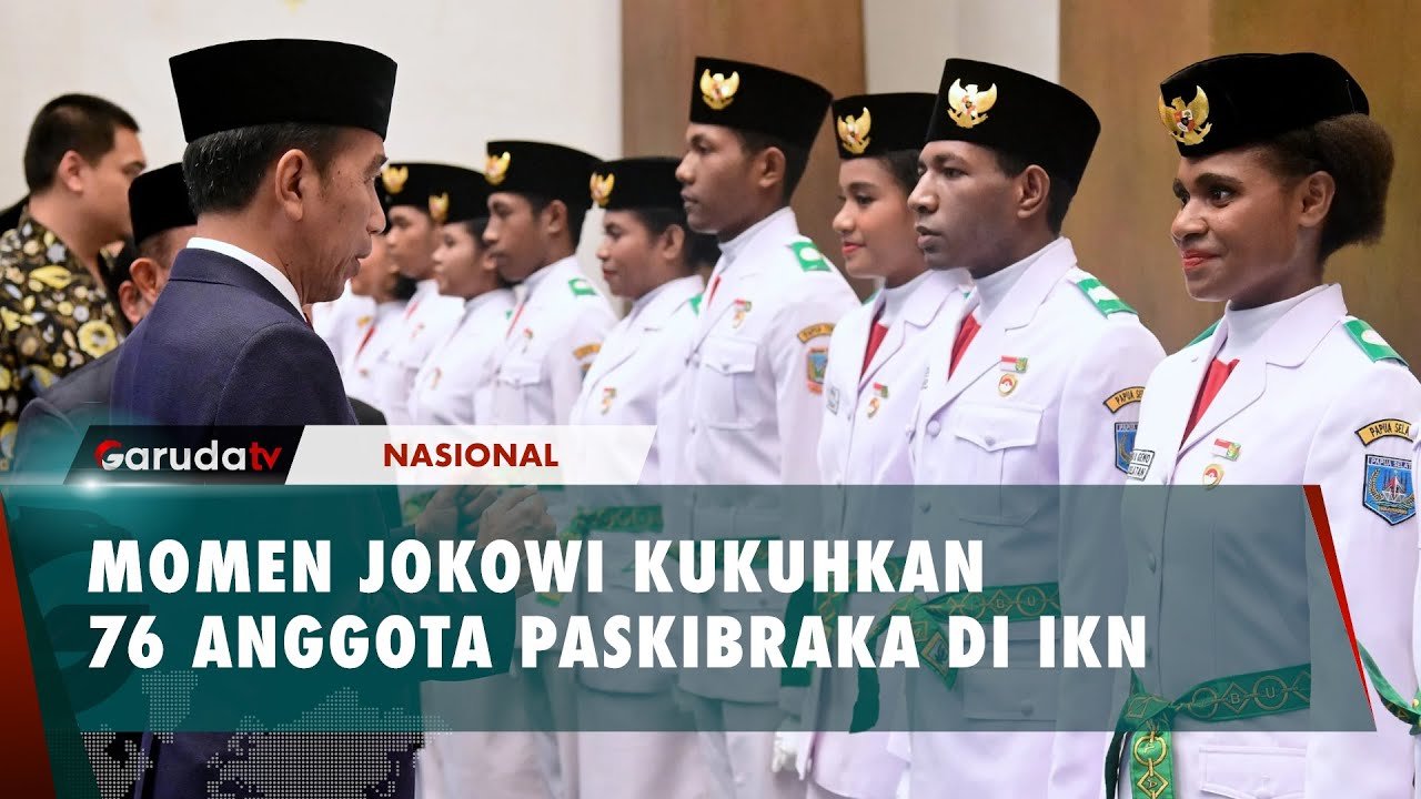 Presiden Jokowi Kukuhkan 76 Anggota Paskibraka untuk Bertugas di IKN