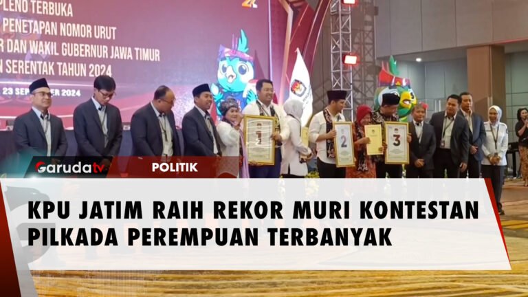 KPU Jatim Raih Penghargaan Rekor Muri