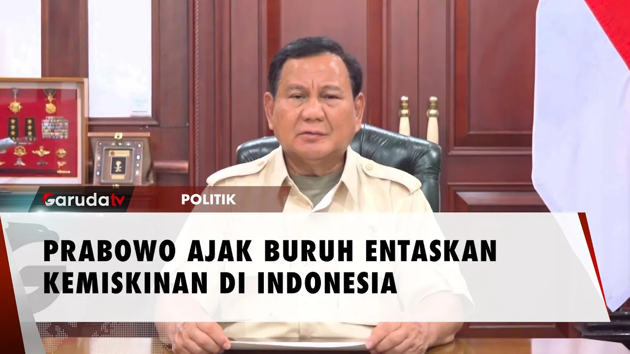 Prabowo ke Buruh: Mari Kita Hilangkan Kemiskinan dari Indonesia