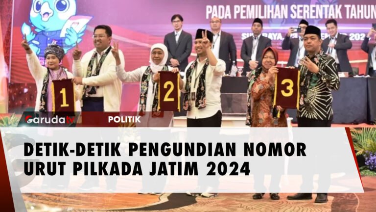 Momen Pengundian Nomor Urut Pilgub Jatim 2024