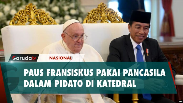 Paus Fransiskus Pakai Pancasila Saat Berpidato di Katedral