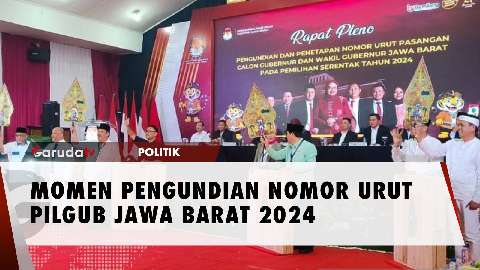 Inilah Momen Pengundian Nomor Urut Pilgub Jabar 2024