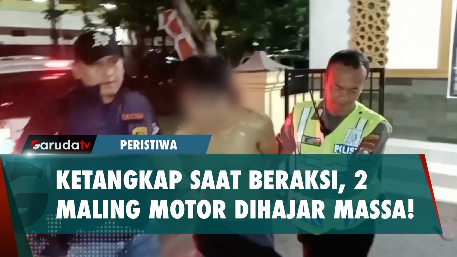 Kepergok Warga Curi Sepeda Motor, 2 Pelaku Dihajar massa!