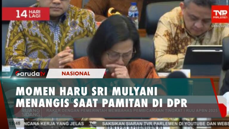 Haru! Tangis Sri Mulyani Pecah Saat Pamitan di DPR