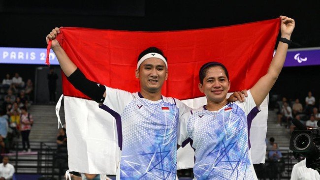 Hore! Indonesia Raih Emas Pertama di Para Bulu Tangkis Paralimpiade 2024