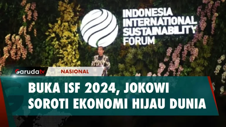 Presiden Jokowi Buka ISF 2024, Sempat Soroti Ekonomi Hijau