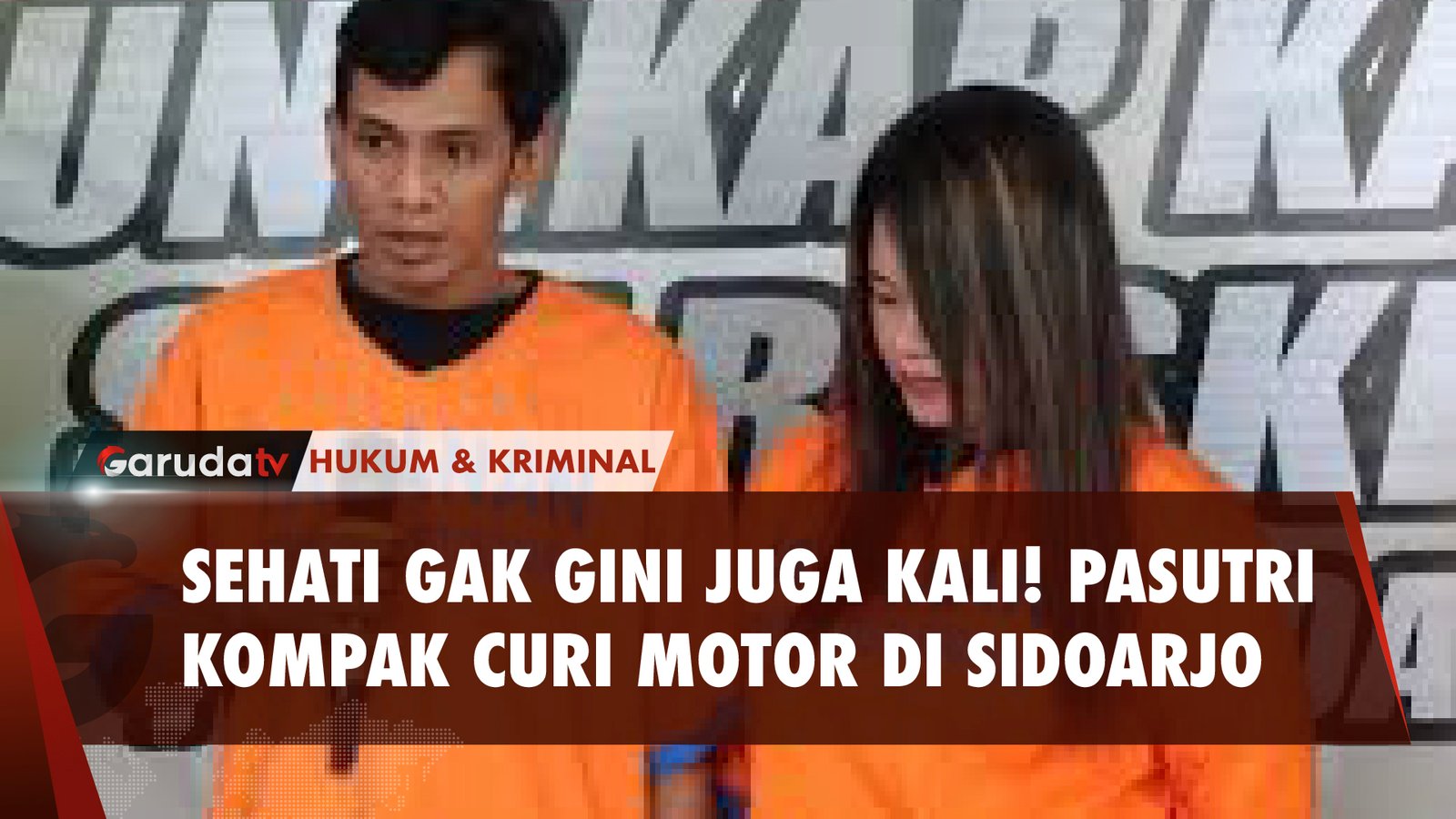 Momen Langka! Pasutri Kompak Curian Motor di Sidoarjo