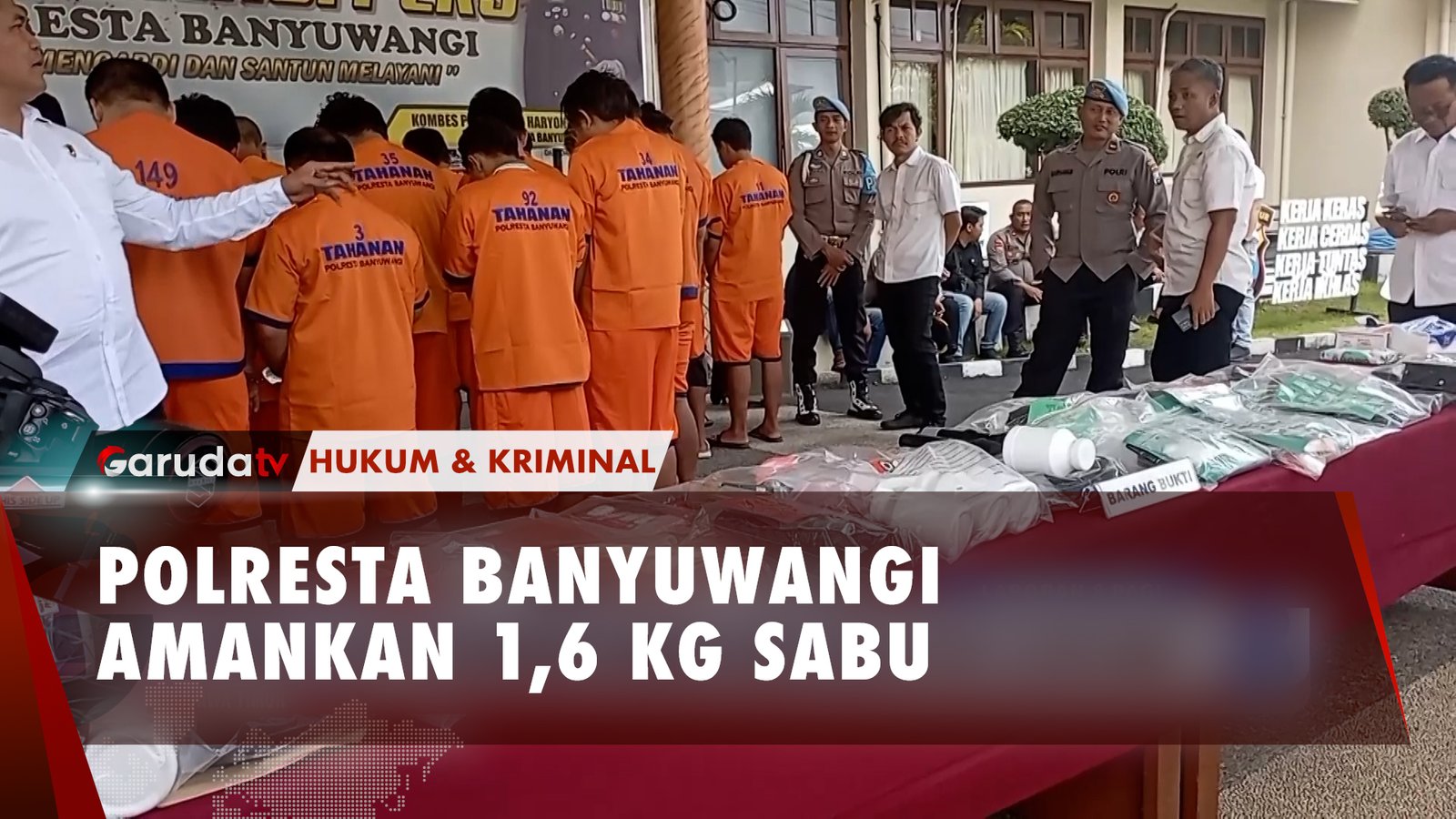 Sabu-Sabu Sebanyak 1,6 Kg Diamankan, 13 Tersangka Ditangkap di Banyuwangi!