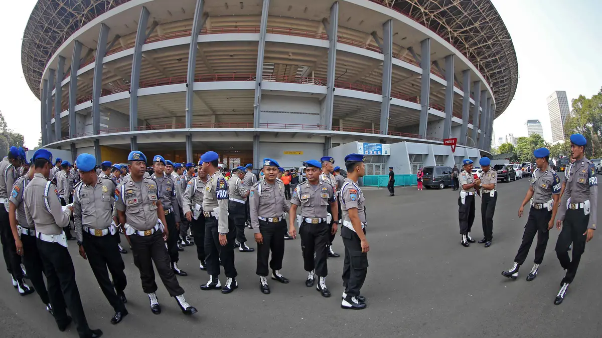 Ribuan Personel Gabungan Kawal Pertandingan Timnas Indonesia vs Saudi Arabia di GBK