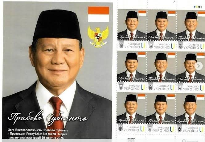 Ukraina Terbitkan Prangko Prabowo untuk Hormati Indonesia