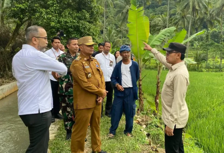 Bima Arya Sugiarto tinjau irigasi di Desa Curug Agung (Dok. Istimewa)