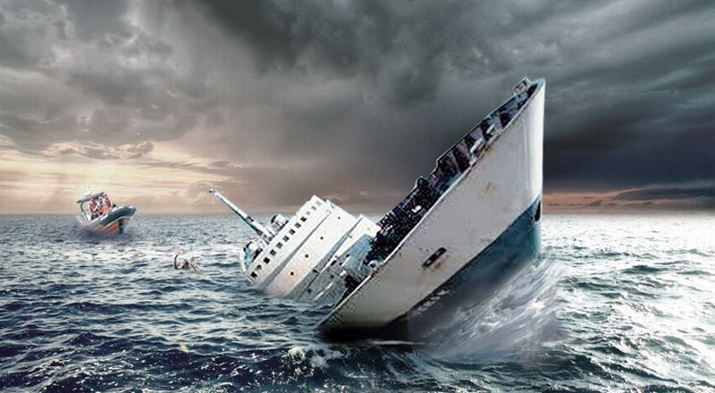 Ilustrasi Kapal Tenggelam (Dok. Istimewa)