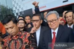 Hasto Kristiyanto (HK) ketika meninggalkan Gedung Merah Putih KPK (ANTARA)