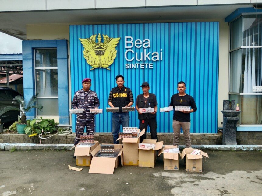 Korps Hantu Laut Gagalkan Penyelundupan Rokok Ilegal di Pelabuhan Sintete