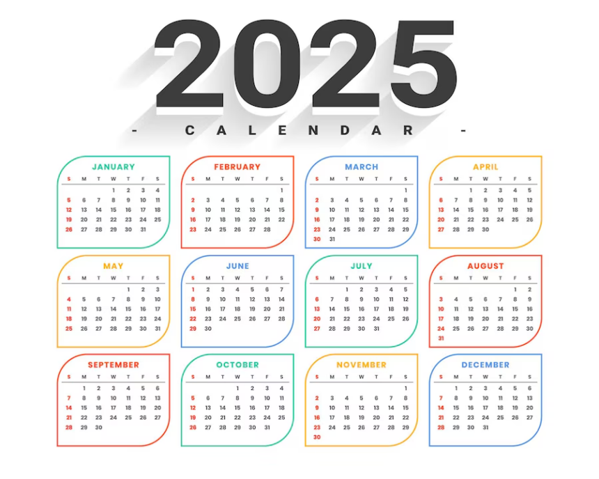 Ilustrasi Kalender 2025 (Dok. Freepik)