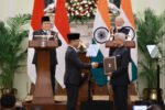 Presiden Prabowo Subianto dengan Perdana Menteri India Narendra Modi (Do. Spt)