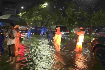 Wilayah Jakarta yang terdampak banjir akibat hujan lebat (Dok. Antara)