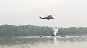 Tim SAR Lanud Roesmin Selamatkan Pilot dengan Hoist