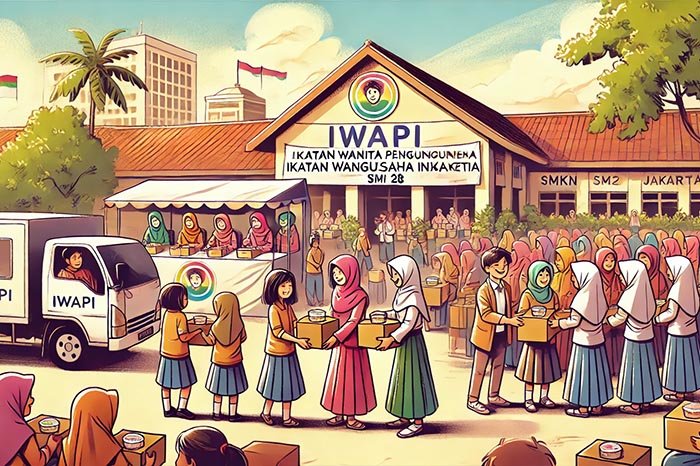 Dukung Program Presiden Prabowo, IWAPI Bagikan Makanan Bergizi Gratis di HUT ke-50