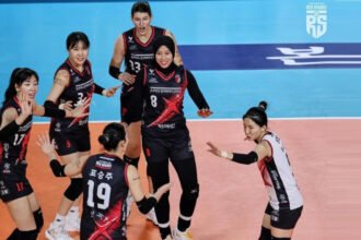 Megawati Hangestri membawa timnya Red Sparks mengalahkan Hyundai Hillstate pada lanjutan Liga Voli Korea Selatan (Dok. Istimewa)