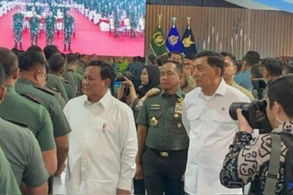 Momen Prabowo Disambut Mars TNI saat Beri Pengarahan di Istana Bogor (Dok. Istimewa)